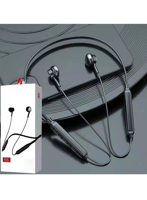 Wireless Bluetooth Headphones Neck Worn Binaural High Sound Quality Headphones (Black)