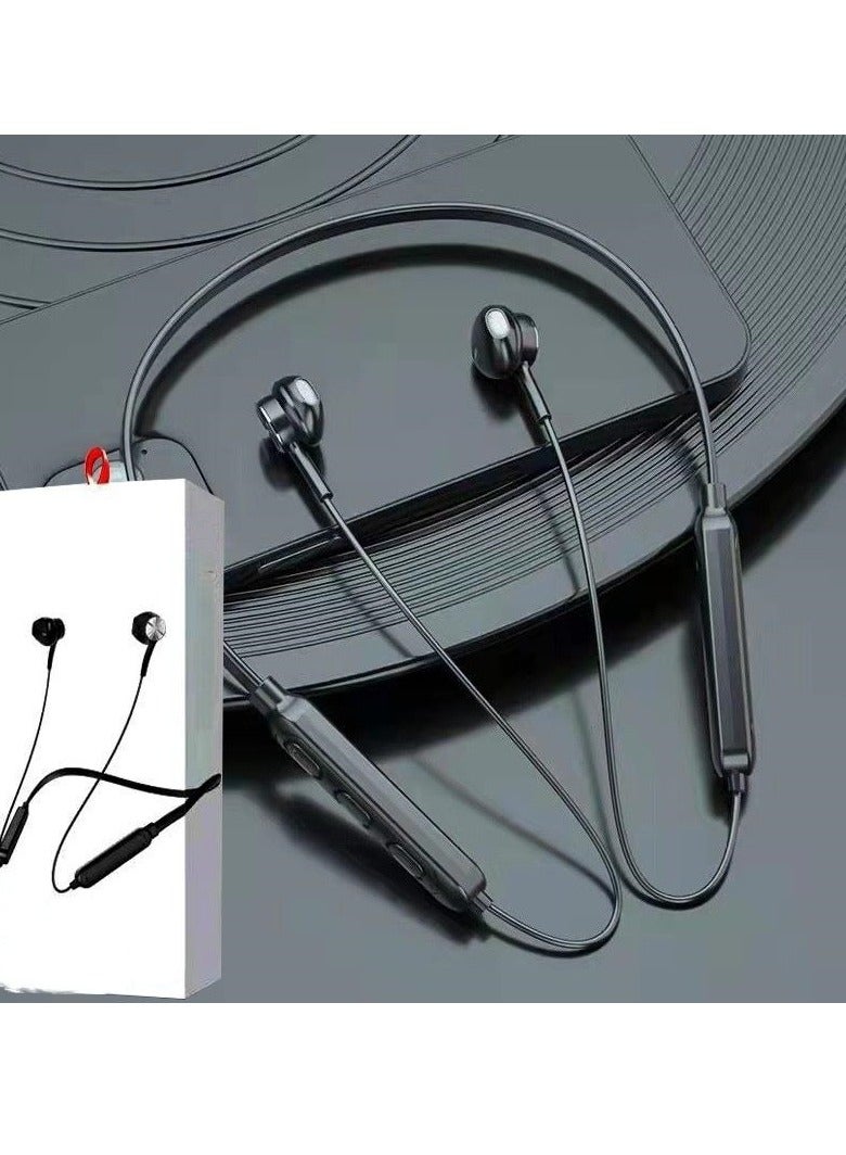 Wireless Bluetooth Headphones Neck Worn Binaural High Sound Quality Headphones (Black) - Image 1