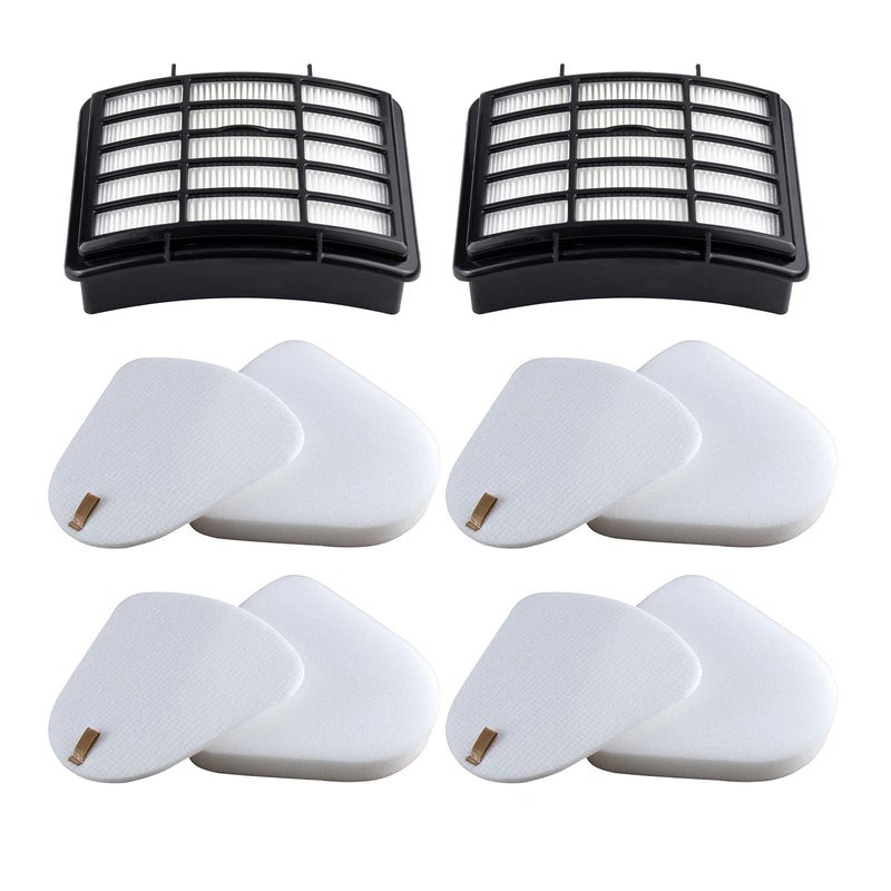 Funmit 2 HEPA + 4 Foam & Felt Filters Compatible with Shark Navigator Lift-Away Deluex NV350, NV351, NV352, NV355, NV356E, NV357, NV360, NV370, NV391, UV440, UV490, UV540, Part # XFF350 & XHF350 - Image 1