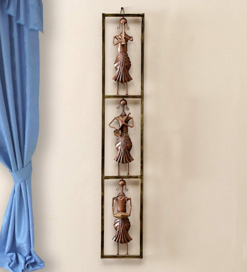 Medieval Arts Wall Art Decorative Iron Musicians Wall Hanging Showpiece Frame for Home Decor (Style 14,Multicolour) - Image 1