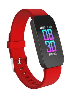 iTouch Active Fitness Tracker Black Case Silicone Red Strap  - Image 1