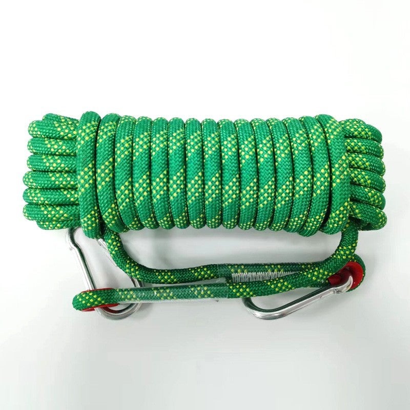 Clothes line thick steel wire core outdoor non-perforated drying quilt outdoor cool hanging balcony roof hanging nylon rope Green polyester without steel wire core 