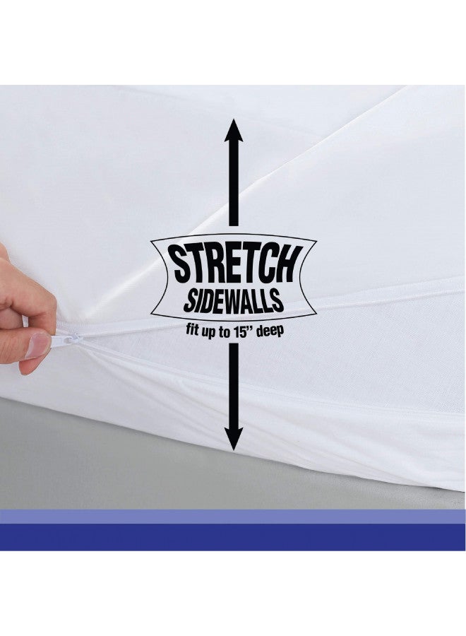 Bed Bug Blocker Original Bed Bug Blocker Zippered Mattress Protector (King),White - Image 4