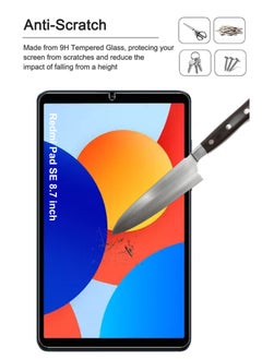 NAFCO Redmi Pad SE 8.7 inch Tempered Glass Screen Protector – High Transparency, Delicate Touch, Anti-Explosion, Smooth Arc Edges, Easy Installation, Screen Protector for Redmi Pad SE 8.7 inch  - Image 2