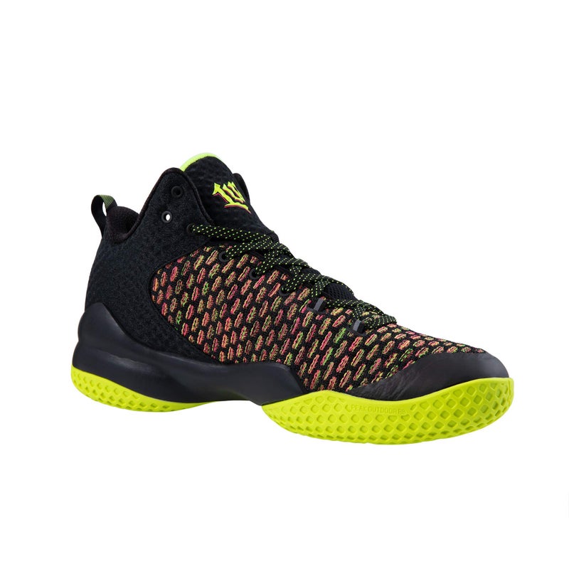 PEAK High Top Mens Basketball Shoes Streetball Master Breathable Non Slip Outdoor Sneakers Cushioning Workout Shoes for Fitness Fluorescent Yellow - Image 5