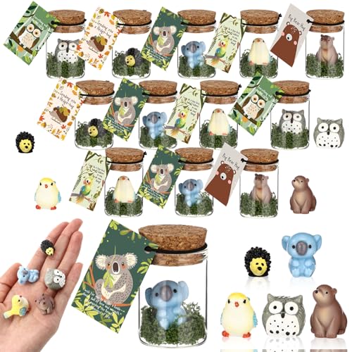 Fumete 35 Set Employee Appreciation Gifts Bulk for Coworkers Staff Thank You Desk Pet Animal Pun Note Card End of Year Student Gifts from Teacher Volunteer Team Graduation Party Favors Jungle - Image 1