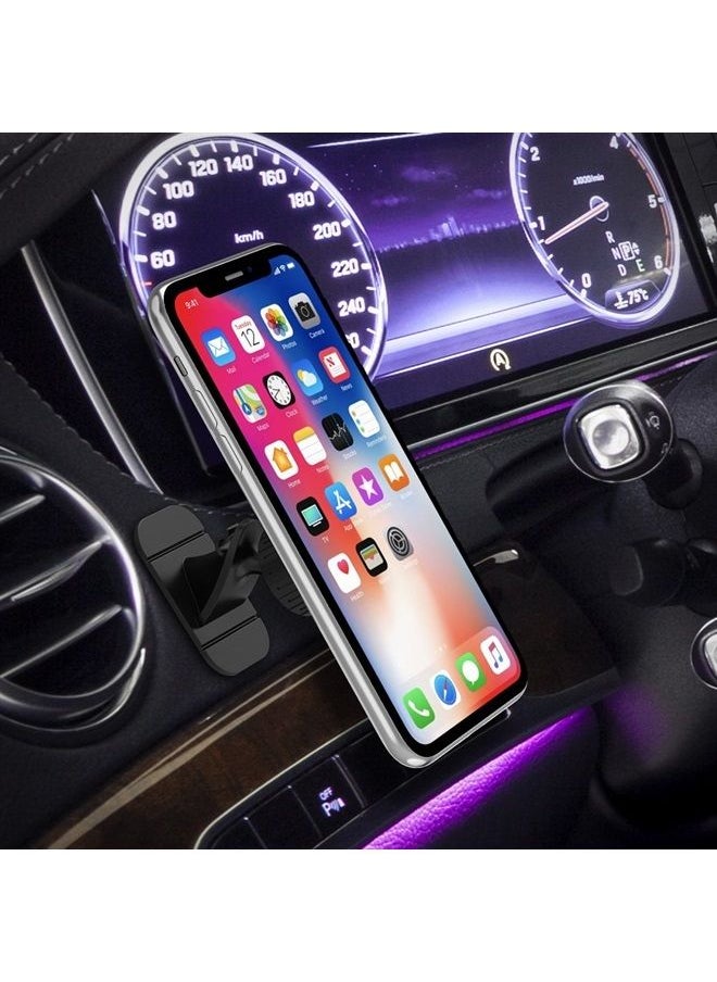 Trianium Magnetic Dash Car Mount Phone Holder Desk Stand Compatible with iPhone, Samsung, Huawei, Nokia, LG, Moto Smartphone, Stick-on Dashboard 3M-Adhesive Bendable Base and Metal Plate Included  - Image 3