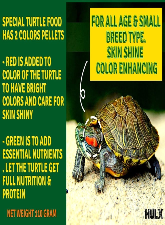 HULX Turtle Food & Reptile Feed 110 G, HIGH Protein 34% Floating Stick Pellets Growth Fast Formula, Turtle Stick Feeding Frog Aquatic Amphibian & Cichlid Food Support Robust Turtle Shell, Tortoise Food - Image 4