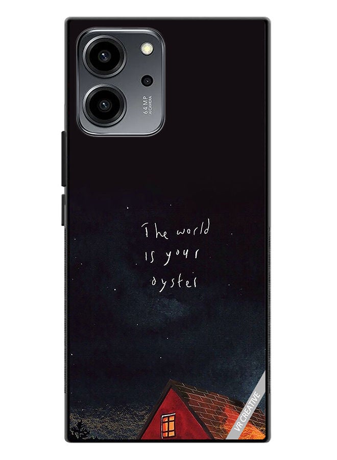 VR CREATIVE Protective Case Cover For Honor 80 SE The World Is Your Oyster Design Multicolour - Image 1