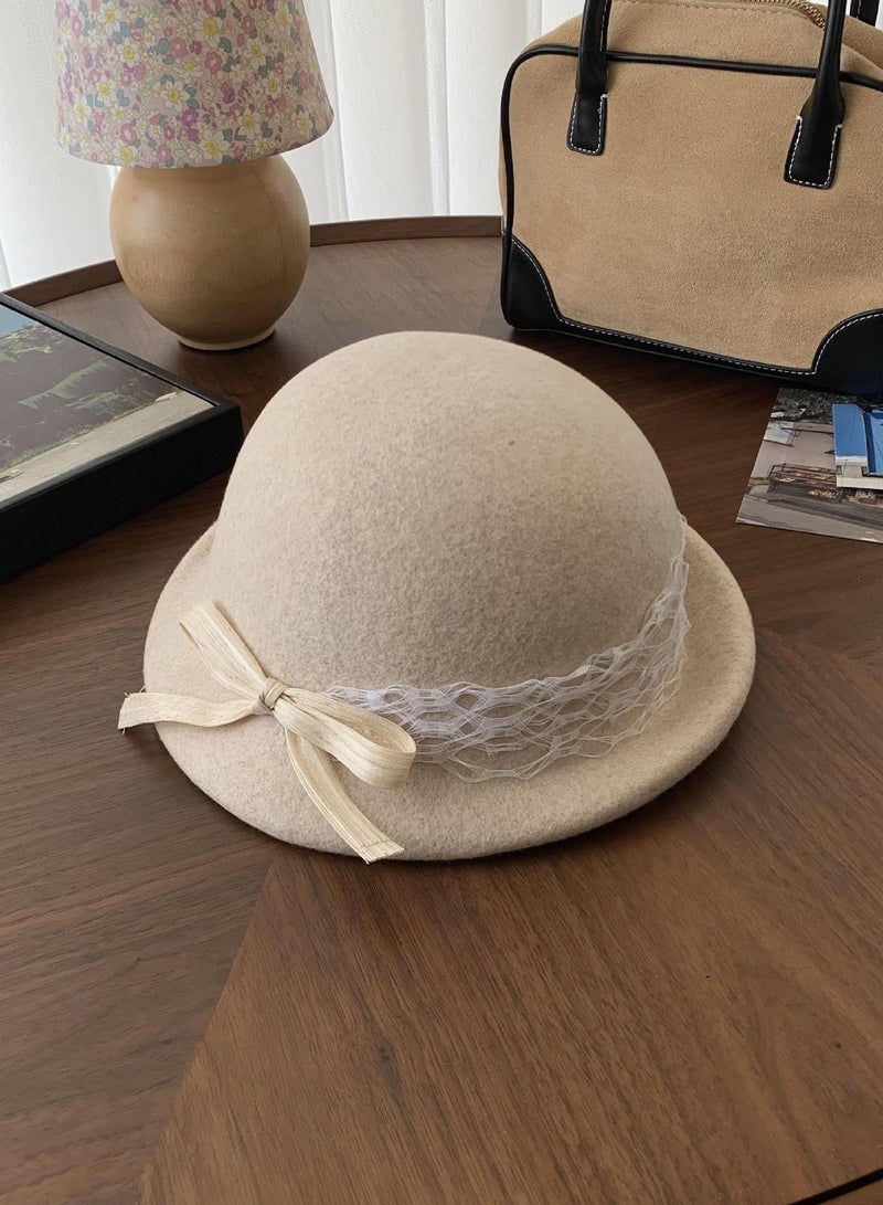 Women's Pure Wool Beret Top Hat  - Image 1