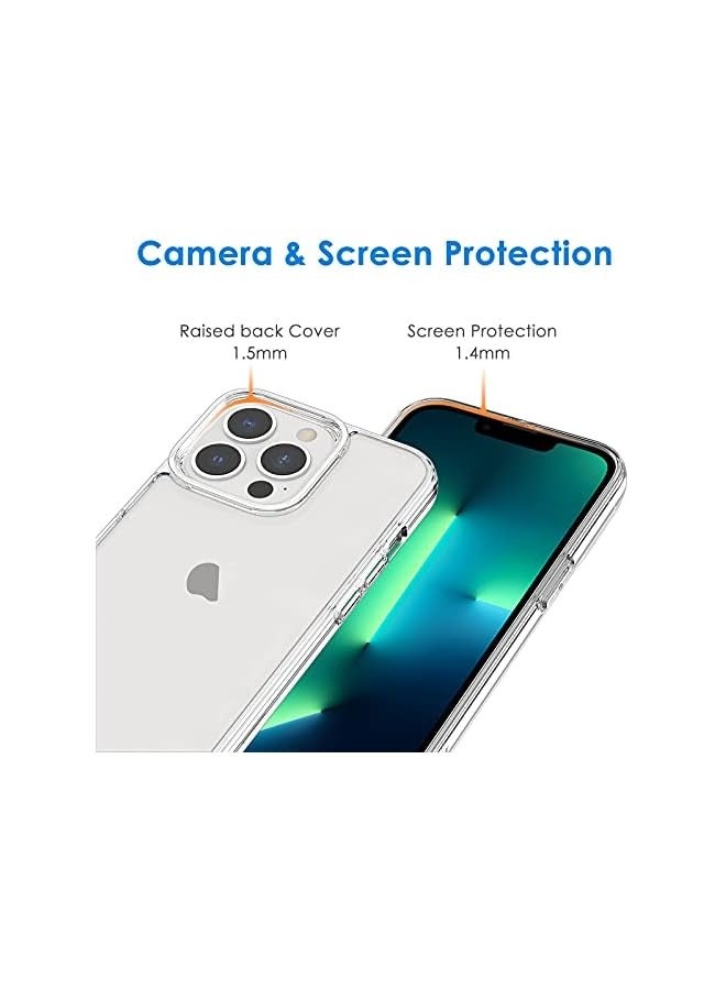 جي تيك حافظة JETech لهاتف iPhone 13 Pro مقاس 6.1 بوصة، غطاء ممتص للصدمات غير أصفر اللون، ظهر شفاف مضاد للخدش (شفاف) - Image 5