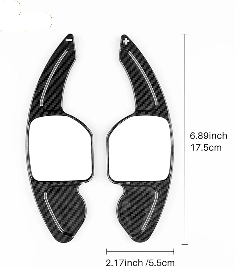 Red Carbon Fiber Pattern Steering Wheel Shift Paddle Cover For Seat Leon ST Ateca Ibiza Arona Tarraco - Image 2