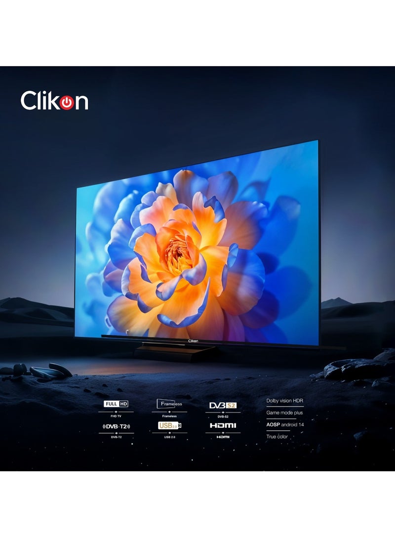 Clikon 42 Inch Full HD Smart Android LED TV | AOSP Android 14| 2 HDMI 2 USB |True Colour|Headphone Jack, Remote Controller, Slim LED, 1 GB RAM - Image 2