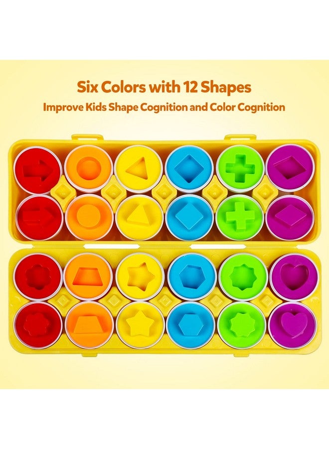 kizh Matching Eggs Color Shape Recoginition Sorter Puzzle Travel Bingo Game Easter Baskets Stuffers Montessori Learning Educational Fine Motor Skill Toy For 3 4 5 Year Old - Image 3