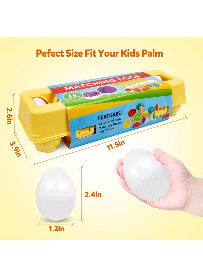 kizh Matching Eggs Color Shape Recoginition Sorter Puzzle Travel Bingo Game Easter Baskets Stuffers Montessori Learning Educational Fine Motor Skill Toy For 3 4 5 Year Old - Image 2