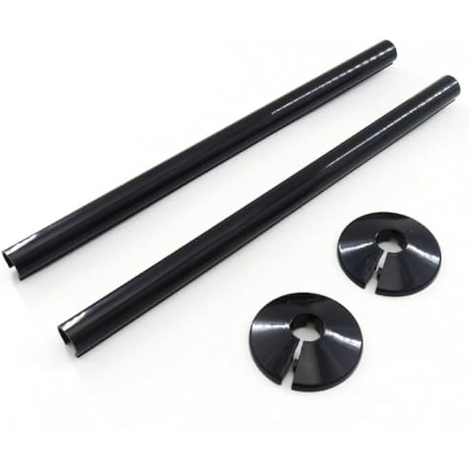 2PCS RADIATOR PIPE CAPS, 2PCS RADIATOR PIPE RINGS, 15MM PIPE DECORATIVE CAPS, GALVANIZED PIPE CAPS, RADIATOR COLLAR PIPES, RADIATOR PIPE CAP KIT - Image 1