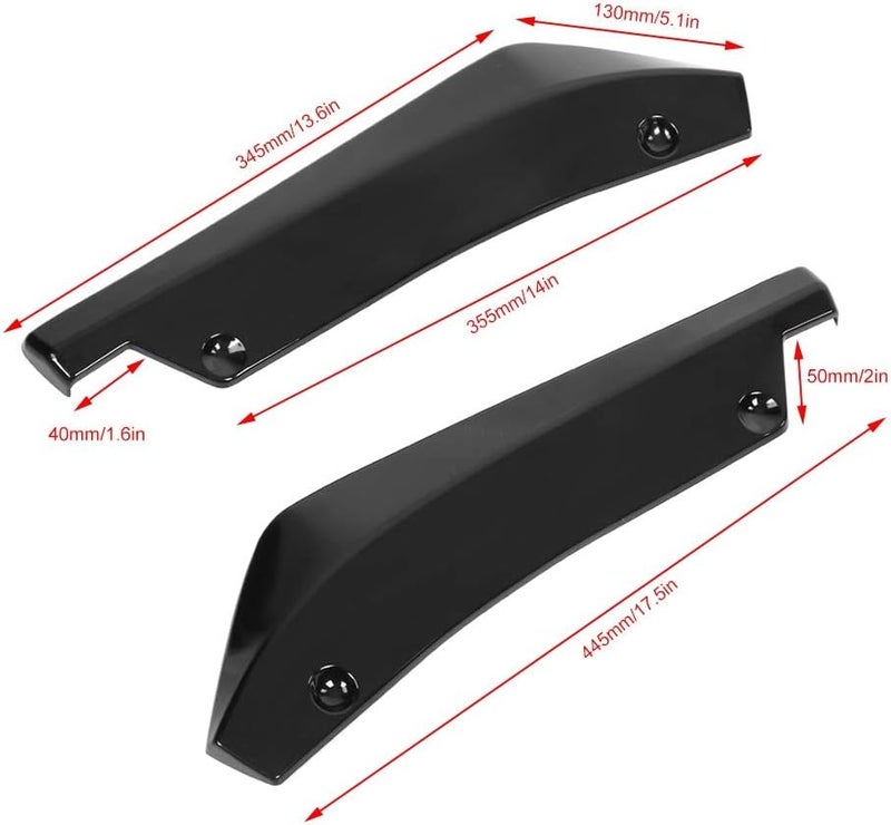 woobles Bumper Protector, 2 pcs Universal Car Rear Bumper Lip Spoiler Canard Anti-Crash Diffuser Angle Splitter Protector Wrap Angle Splitter - Image 5