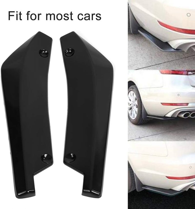 woobles Bumper Protector, 2 pcs Universal Car Rear Bumper Lip Spoiler Canard Anti-Crash Diffuser Angle Splitter Protector Wrap Angle Splitter - Image 3