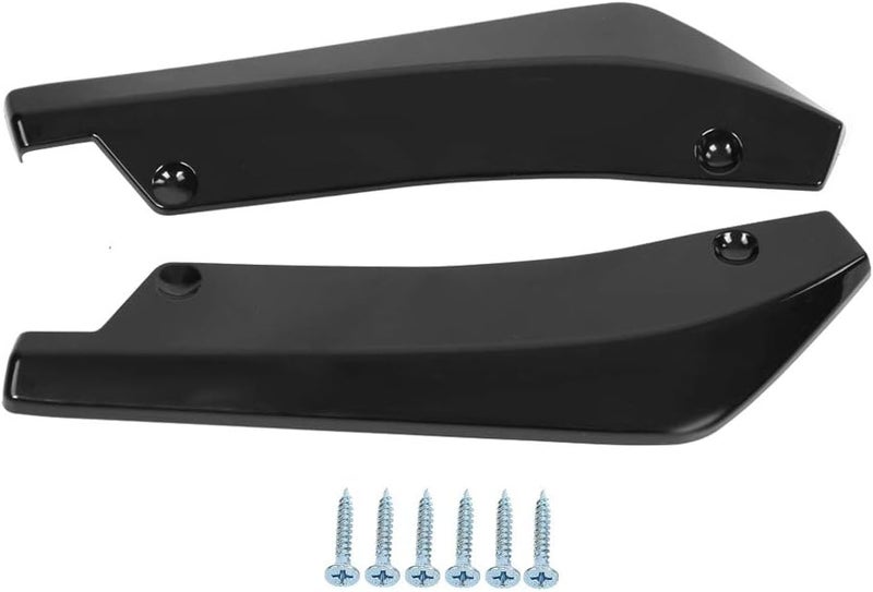 woobles Bumper Protector, 2 pcs Universal Car Rear Bumper Lip Spoiler Canard Anti-Crash Diffuser Angle Splitter Protector Wrap Angle Splitter - Image 1