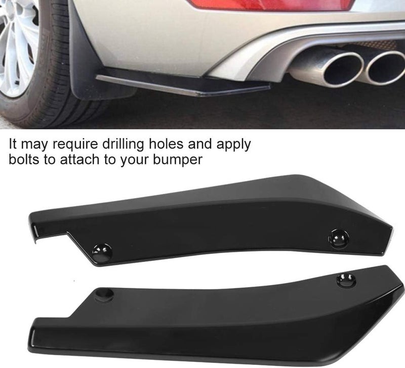 woobles Bumper Protector, 2 pcs Universal Car Rear Bumper Lip Spoiler Canard Anti-Crash Diffuser Angle Splitter Protector Wrap Angle Splitter - Image 2