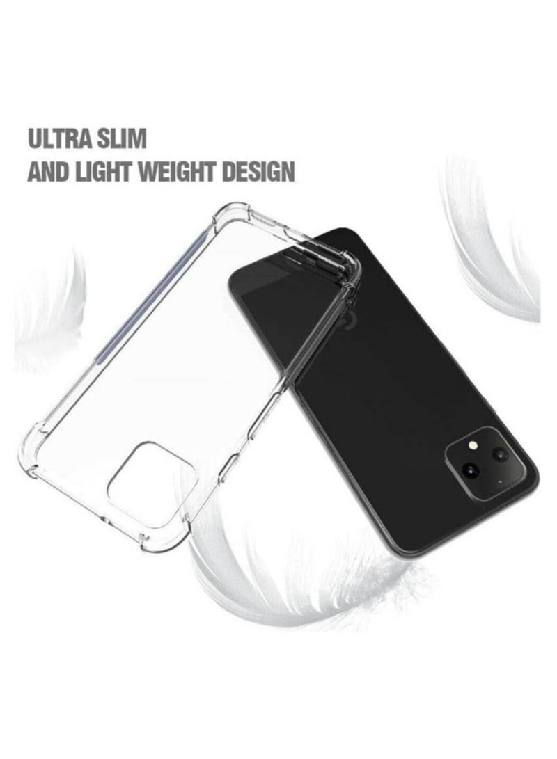 إيف غلاف Google Pixel 4 Case Cover Clear Soft Fencible Silicone TPU غطاء مع حماية زاوية مصد مزدحمة - Image 3