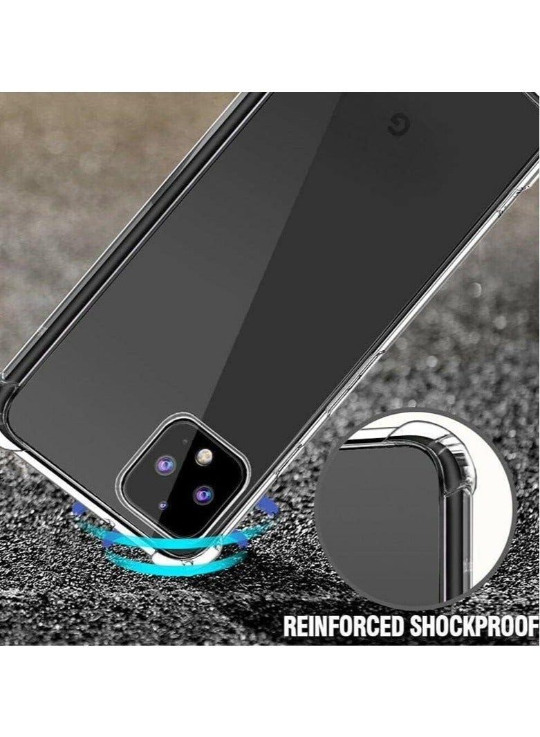 إيف غلاف Google Pixel 4 Case Cover Clear Soft Fencible Silicone TPU غطاء مع حماية زاوية مصد مزدحمة - Image 2