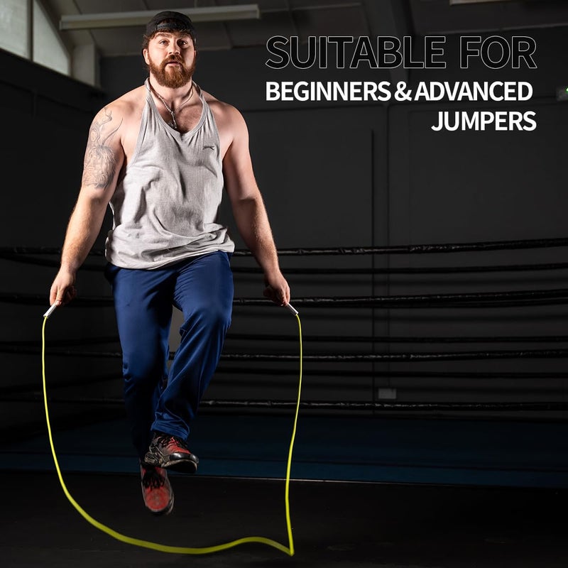 WILLGOO Hererope 6MM PVC Jump Rope for Men & Women Fitness, Speed, Tricks, Cardio Training, Boxing Jump Rope with Unbreakable Handles and Non-Kinking Skipping Rope, Adjustable Jumprope for Indoor Outdoorï¼ˆSnow Whiteï¼‰ - Image 4