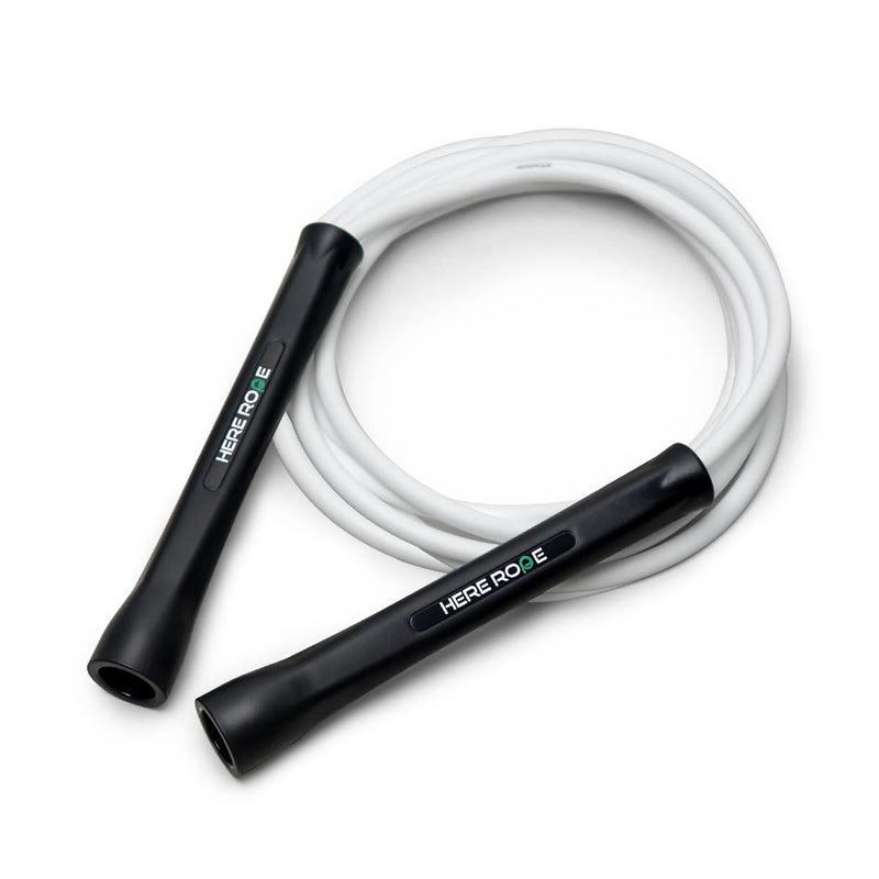 WILLGOO Hererope 6MM PVC Jump Rope for Men & Women Fitness, Speed, Tricks, Cardio Training, Boxing Jump Rope with Unbreakable Handles and Non-Kinking Skipping Rope, Adjustable Jumprope for Indoor Outdoorï¼ˆSnow Whiteï¼‰ - Image 1