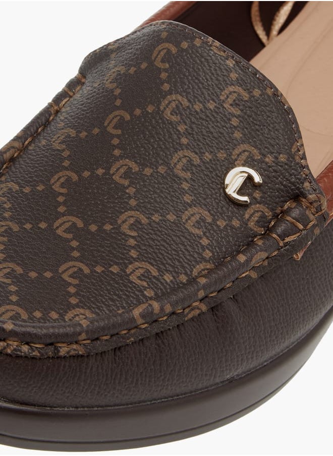 Le Confort Women Textured Slip-On Loafers with Wedge Heels  - Image 4