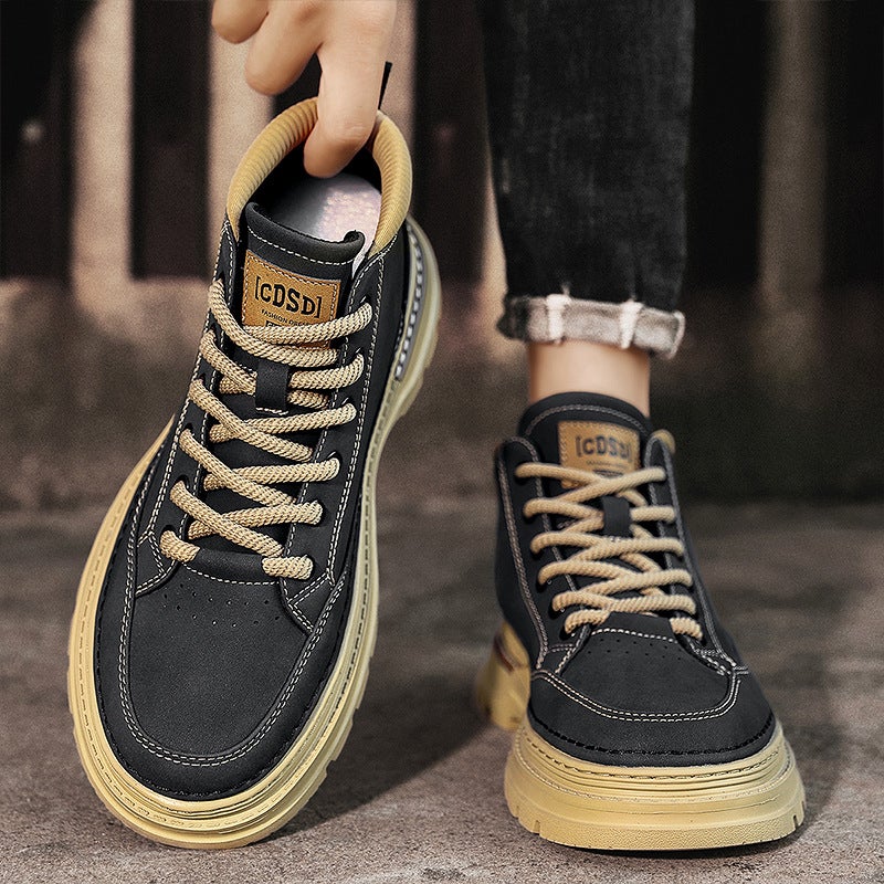 Spring Plus-Size Men'S Shoes 45 Extra Wide Martin Boots 46 High-Top Work Shoes 47 Casual Sneakers 48 Large Trendy Shoes - Image 4