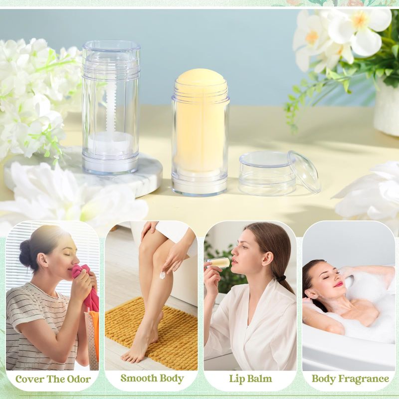 Refillable Deodorant Containers: 30-Piece 15 Ml Transparent Plastic Tubes - Clear Body For Easy Refill Tracking, Rotating Wheel Dispensing For Diy Cosmetics, Travel, On-The-Go Use - Image 5