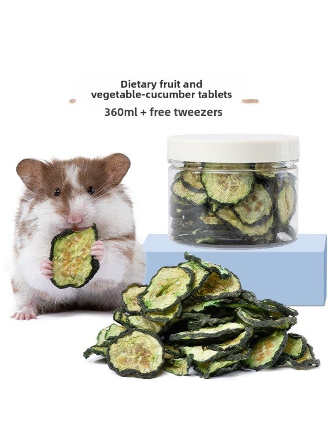 Hamster Snacks And Food Nutrition Wafer Biscuits Food Golden Bear Grinding Stick Supplies Daquan Cuttlefish Mouse Special-Colour:Dietary Fruits And Vegetables-cucumber Slices 360ml  - Image 1