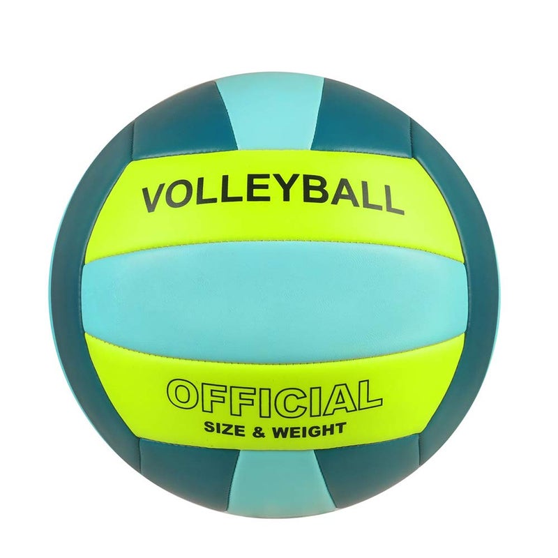 PECOGO Volleyball Size 5 PU Leather Soft Indoor Outdoor Volleyballs Sports Training Game Play Ball for Beginner, Teenager, Adult, 8.2 - Image 1