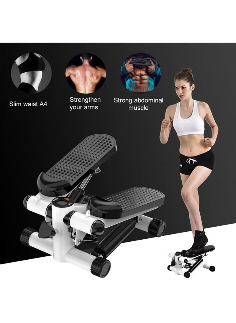 EzzySo - Multi-Functional Exercise Mini Step Machine with Pull Rope Dual-Step Platform, Home Workout Equipment Adjustable Incline, Stepper Stool Ideal for Home Fitness and Cardio Workouts - Image 1