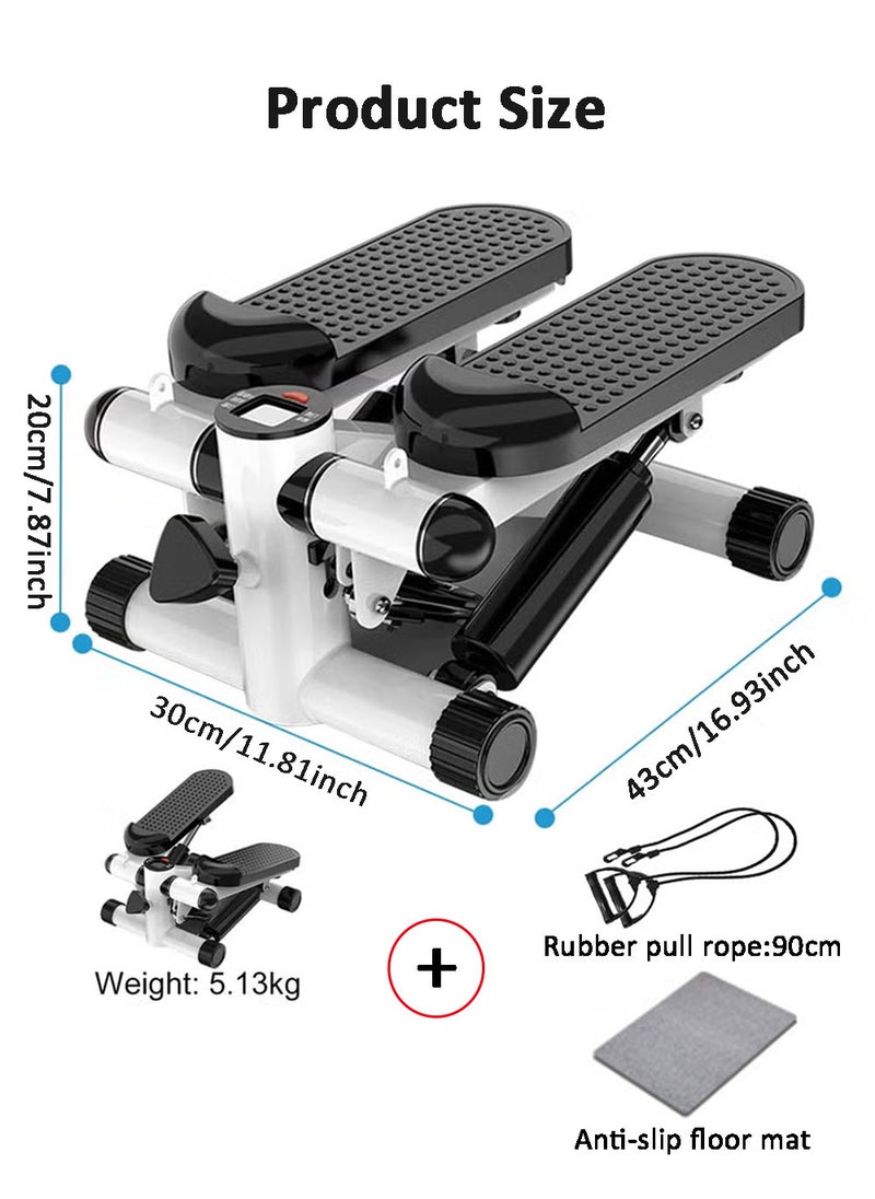 EzzySo - Multi-Functional Exercise Mini Step Machine with Pull Rope Dual-Step Platform, Home Workout Equipment Adjustable Incline, Stepper Stool Ideal for Home Fitness and Cardio Workouts - Image 1
