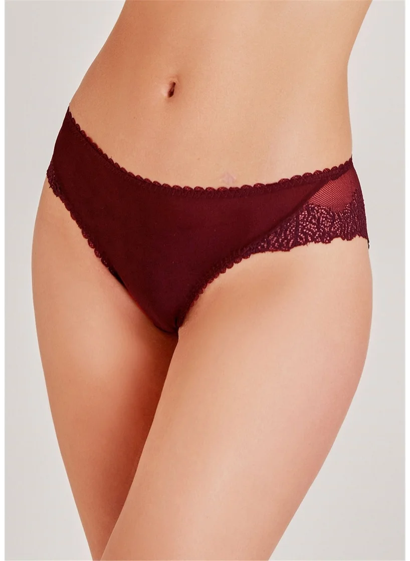 Magic Form 312 Lace-Up Normal Panties-Burgundy