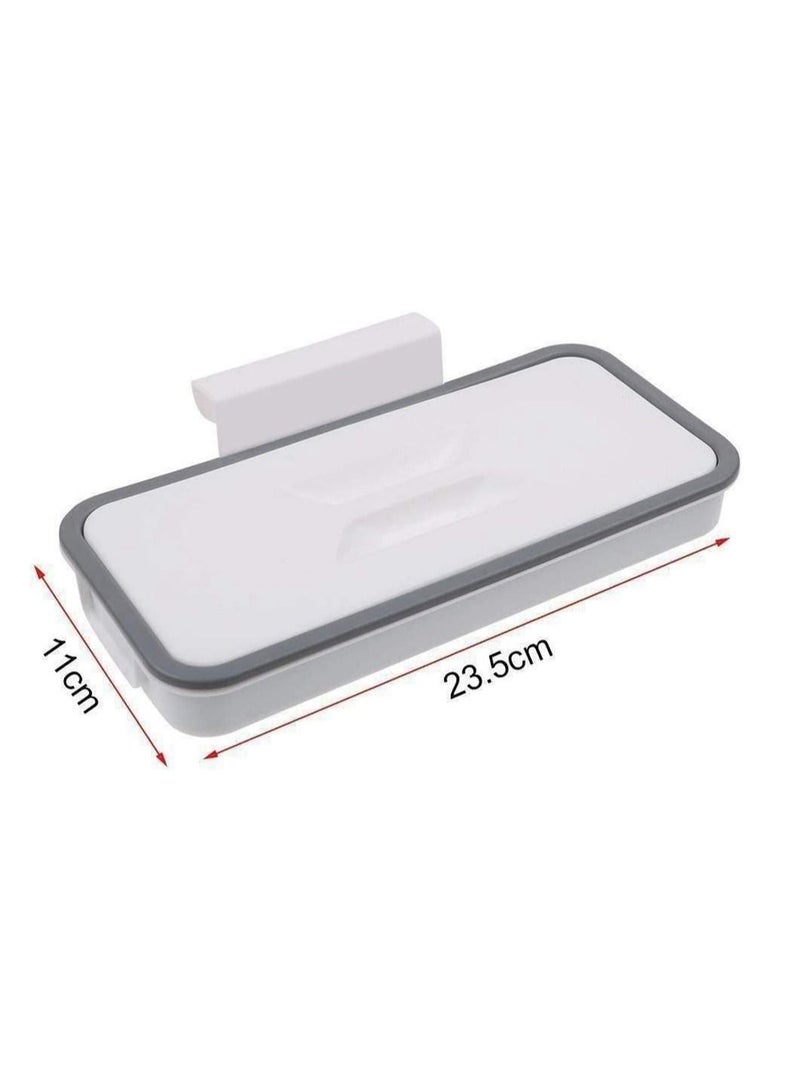 vsell24 Hanging Trash Bag Holder, Cupboard Door Back Trash Rack Storage, Waste Bin, Kitchen Cabinet Garbage Tools - Image 3