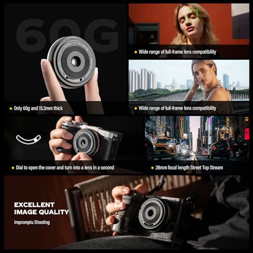VILTROX 28mm F45 EMount UltraThin Pancake Lens Auto Focus 28 mm f45 FE ChipsSize Full Frame Wide Angle Lens for Sony a7 a7R a7S a7C a7RII a7SII a7SIII a7III a7RIII a7IV a7RIV a9 a9II - Image 3
