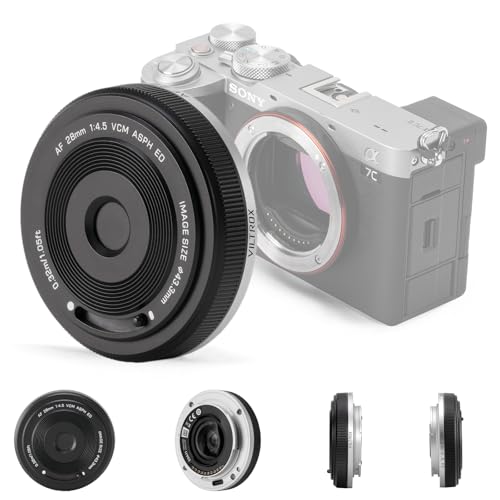 VILTROX 28mm F45 EMount UltraThin Pancake Lens Auto Focus 28 mm f45 FE ChipsSize Full Frame Wide Angle Lens for Sony a7 a7R a7S a7C a7RII a7SII a7SIII a7III a7RIII a7IV a7RIV a9 a9II - Image 1