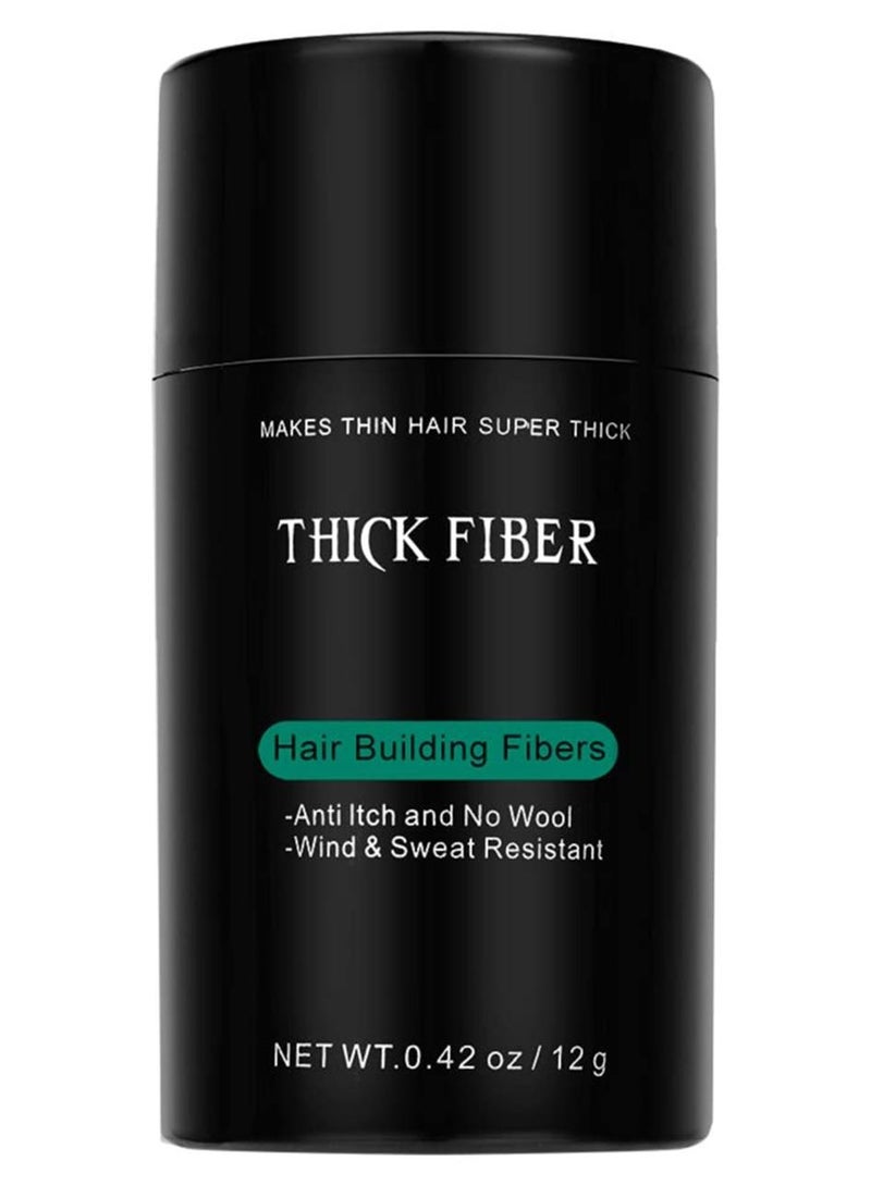 ثيك فايبر ألياف سميكة - ألياف بناء الشعر 12 جرام (عبوة من قطعة واحدة) (بني غامق) - ألياف شعر للشعر الرقيق والناعم - ألياف تكثيف الشعر للرجال والنساء - Image 1