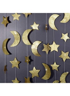 Twinkle Twinkle Little Star Birthday Decorations Glitter Gold/Baby Shower Decorations Moon And Star Garland Outer Space Birthday Party Decorations Glitter Gold Honey Moon Wedding Engagement Decor
