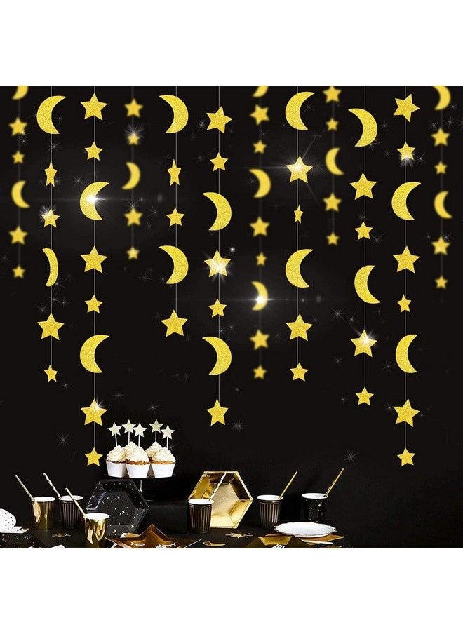 Generic - Twinkle Twinkle Little Star Birthday Decorations Glitter Gold/Baby Shower Decorations Moon And Star Garland Outer Space Birthday Party Decorations Glitter Gold Honey Moon Wedding Engagement Decor - Image 1