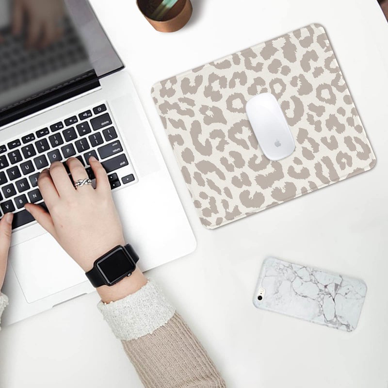 Seorsok Grey Leopard Mouse Pad  Mouse Mat Square Waterproof Mouse Pad Non-Slip Rubber Base Mouse Pads For Office Laptop 9.5""X7.8""X0.12"" Inch - Image 4
