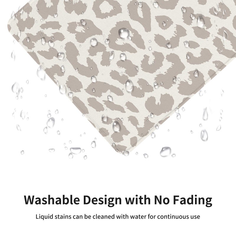 Seorsok Grey Leopard Mouse Pad  Mouse Mat Square Waterproof Mouse Pad Non-Slip Rubber Base Mouse Pads For Office Laptop 9.5""X7.8""X0.12"" Inch - Image 3