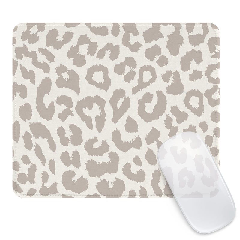 Seorsok Grey Leopard Mouse Pad  Mouse Mat Square Waterproof Mouse Pad Non-Slip Rubber Base Mouse Pads For Office Laptop 9.5""X7.8""X0.12"" Inch - Image 1