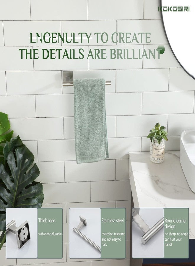 KOKOSIRI Towel Holder Brushed Nickel Bathroom Accessory Hand Towel Bars Wall Mounted Kitchen Cabinet Paper Holder Stainless Steel, B3008BR - Image 4