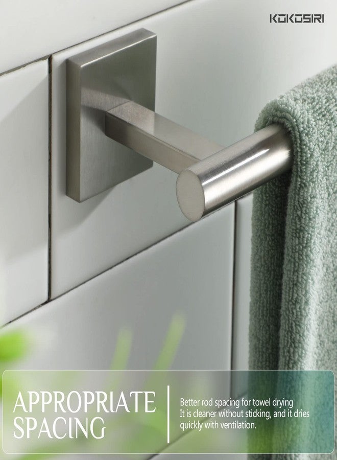 KOKOSIRI Towel Holder Brushed Nickel Bathroom Accessory Hand Towel Bars Wall Mounted Kitchen Cabinet Paper Holder Stainless Steel, B3008BR - Image 5