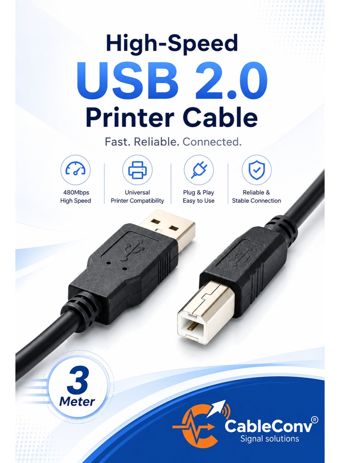 cableconv Cableconv Printer Cable Usb 2 0 A Male To B Male usba 3 M ZDFBC6B90CC1346070E6DZ