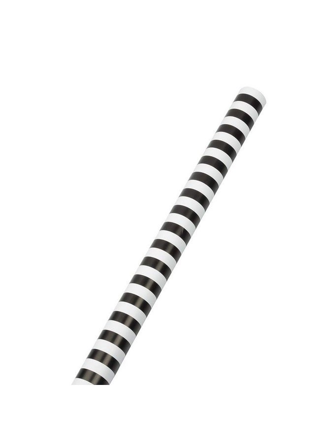 JAM Paper Gift Wrap - Striped Wrapping Paper - 25 Sq Ft (30 In X 10 Ft) - Black & White Stripes - Roll Sold Individually  - Image 2