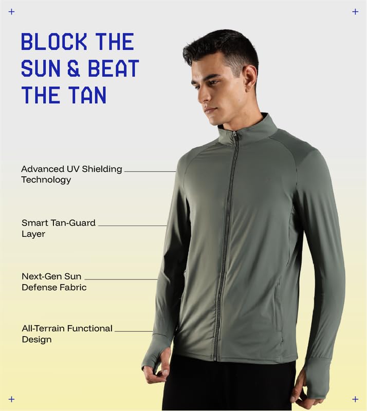 BLUE TYGA Sunscreen Jacket ICE Pro – UPF 50+ Cooling Jacket for Men & Women | Cool Rush Pro Tech, UV Protection, Breathable, Sweat-Wicking, Anti-Microbial, Lightweight Sun Hoodie for Outdoor Sports & Travel - Image 3